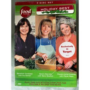 Food Network: Holiday Best (DVD, 3-Disc Set) Barefoot Contessa, Paula Deen (NEW)